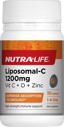 NUTRA-LIFE LIPOSOMAL-C 1200MG  VIT C + VIT D + ZINC