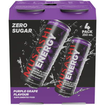 Musashi Energy Cans 4 X 250ml | Sprint Fit NZ