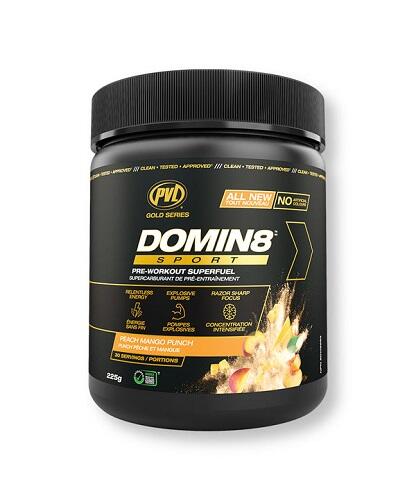 Pvl Domin8 Sport Pre Workout 225G / Peach Mango Punch