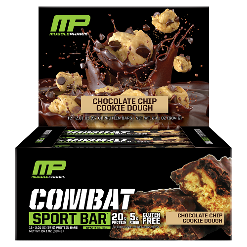 Musclepharm Combat Sport Protein Bar 12 Bars / Choc Chip Cookie Dough