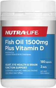 Nutra-Life Omega 3 Fish Oil 1500Mg Plus Vitamin D