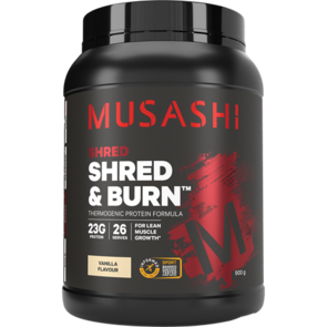 MUSASHI SHRED AND BURN PROTEIN