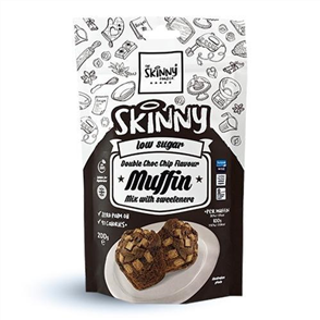 SKINNY FOOD CO DOUBLE CHOCOLATE CHIP MUFFIN MIX