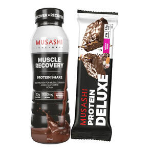 MUSASHI MUSCLE RECOVERY RTD & DELUXE PROTEIN BAR