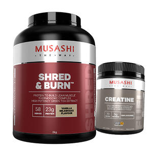 MUSASHI SHRED AND BURN PROTEIN