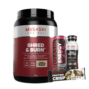 MUSASHI SHRED AND BURN PROTEIN