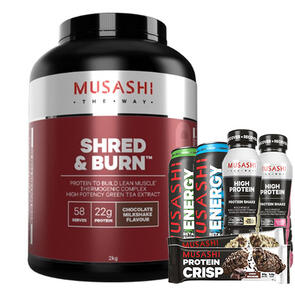 MUSASHI SHRED AND BURN PROTEIN