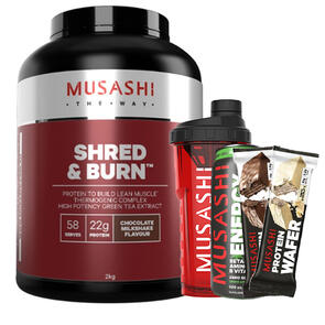 MUSASHI SHRED AND BURN PROTEIN