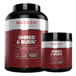 MUSASHI SHRED AND BURN PROTEIN