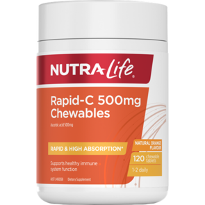 NUTRA-LIFE RAPID-C 500MG CHEWS