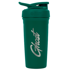 GHOST LIFESTYLE STAINLESS STEEL SHAKER FOREST GREEN