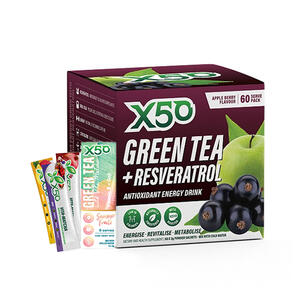 X50 GREEN TEA + RESVERATROL APPLE BERRY