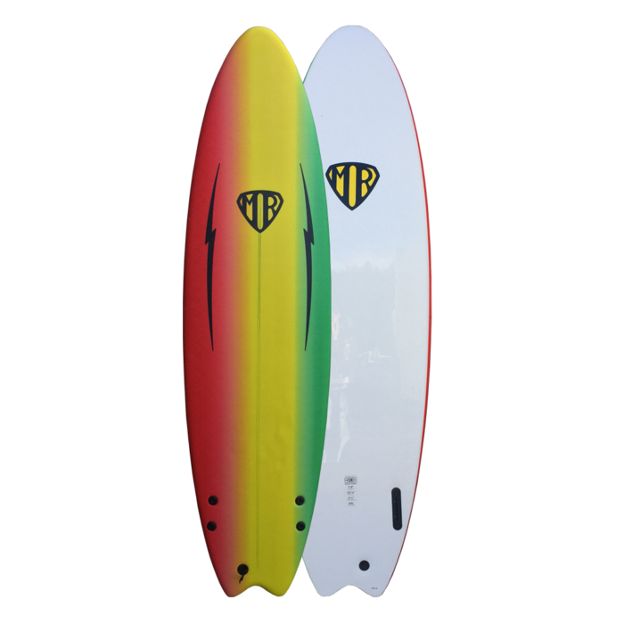 OCEAN & EARTH EZI-RIDER MR TWIN FIN (2ND HAND) Rasta, 7'0"